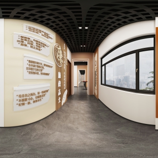 现代廉政展厅右侧走廊全景1 (1)