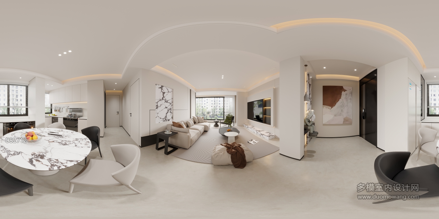 现代客餐厅全景