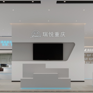 现代展厅特写