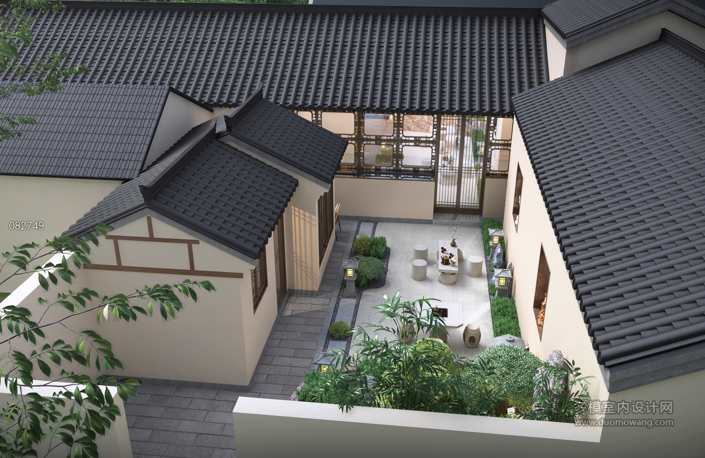 寺街康总咖啡店鸟瞰