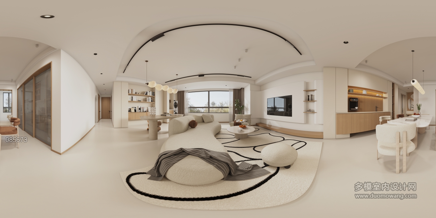 现代客餐厅全景