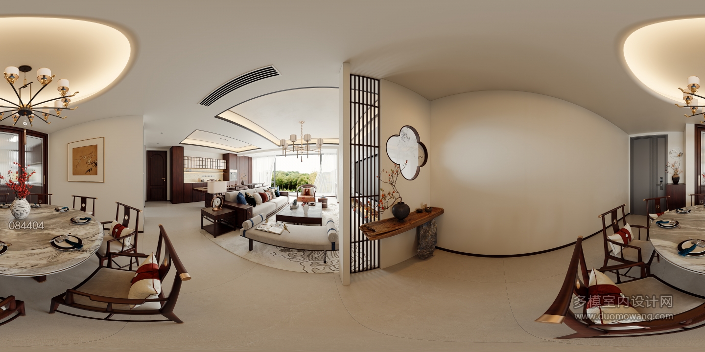 新中式餐厅全景