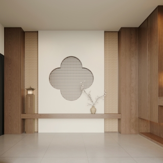 宋式美学一层户外门厅