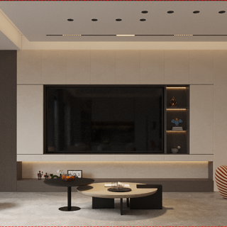 现代客厅电视墙