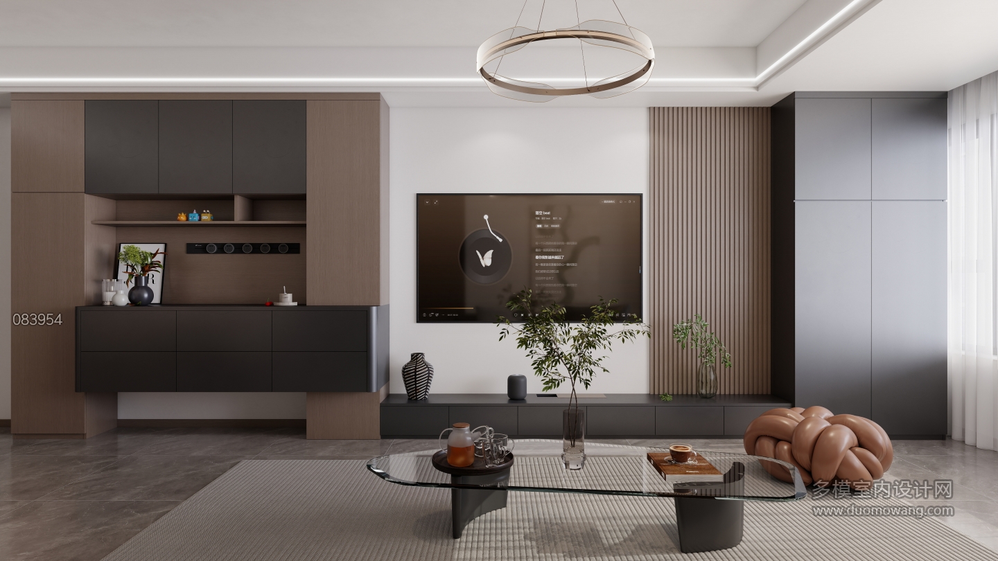 现代-电视墙单张