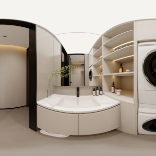 意式卫生间干区全景