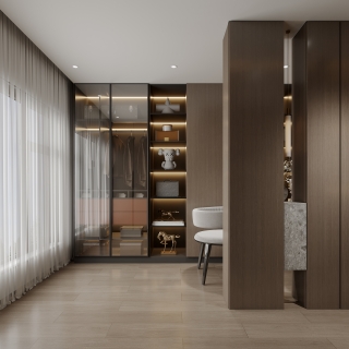 现代二层衣帽间