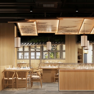 新中式餐厅大厅静态a (1)