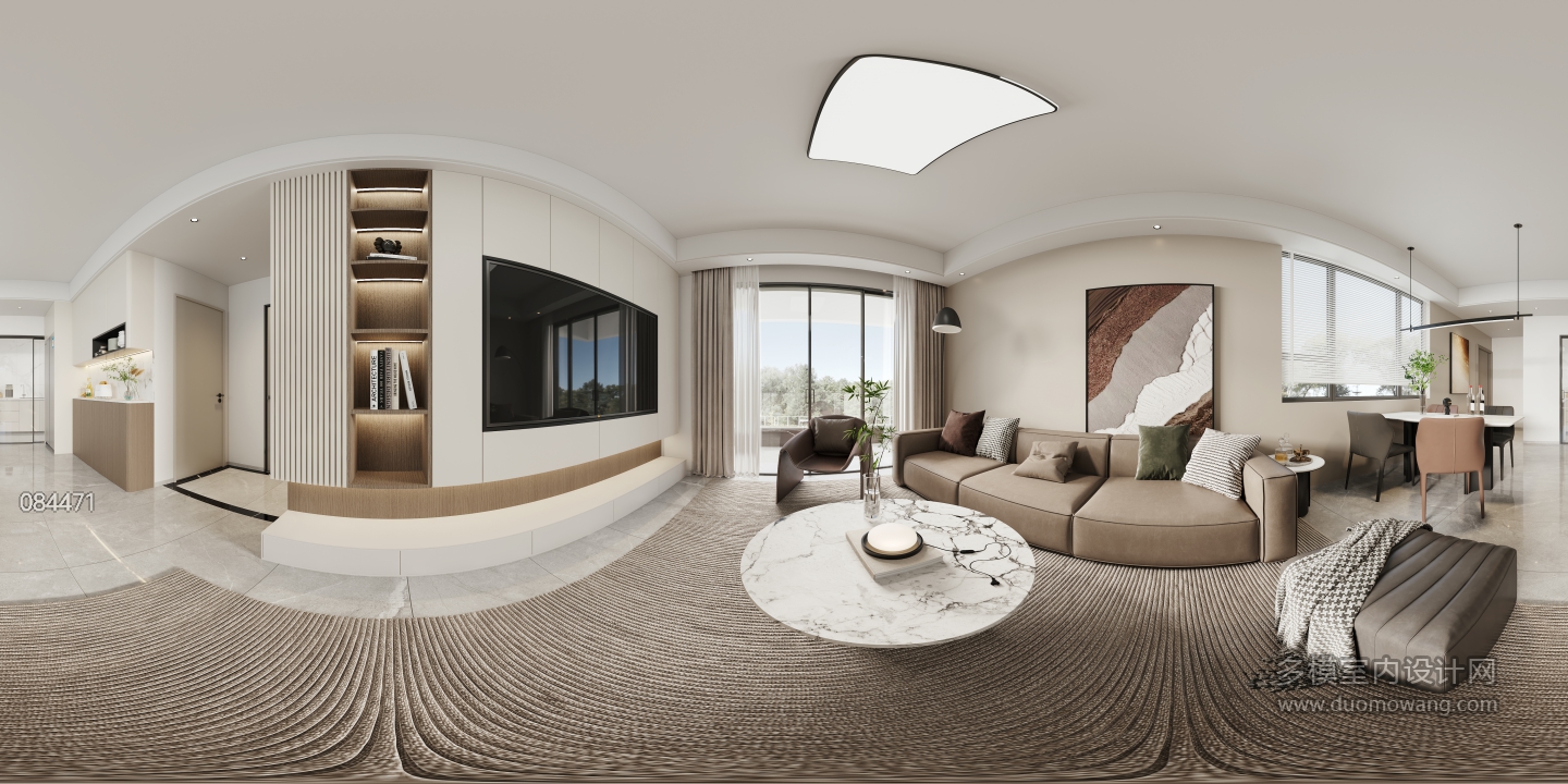 现代轻奢客餐厅全景