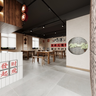 现代复古餐厅一层