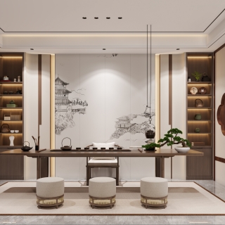 新中式一层品茗区