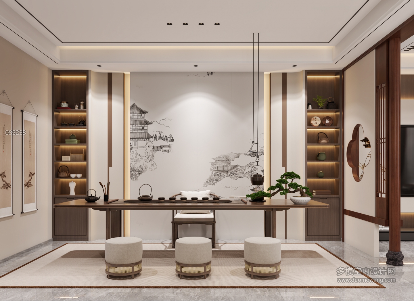 新中式一层品茗区
