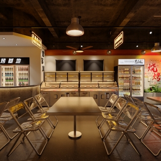 现代烧烤店特写2
