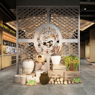 新中式餐厅大厅静态c (1)