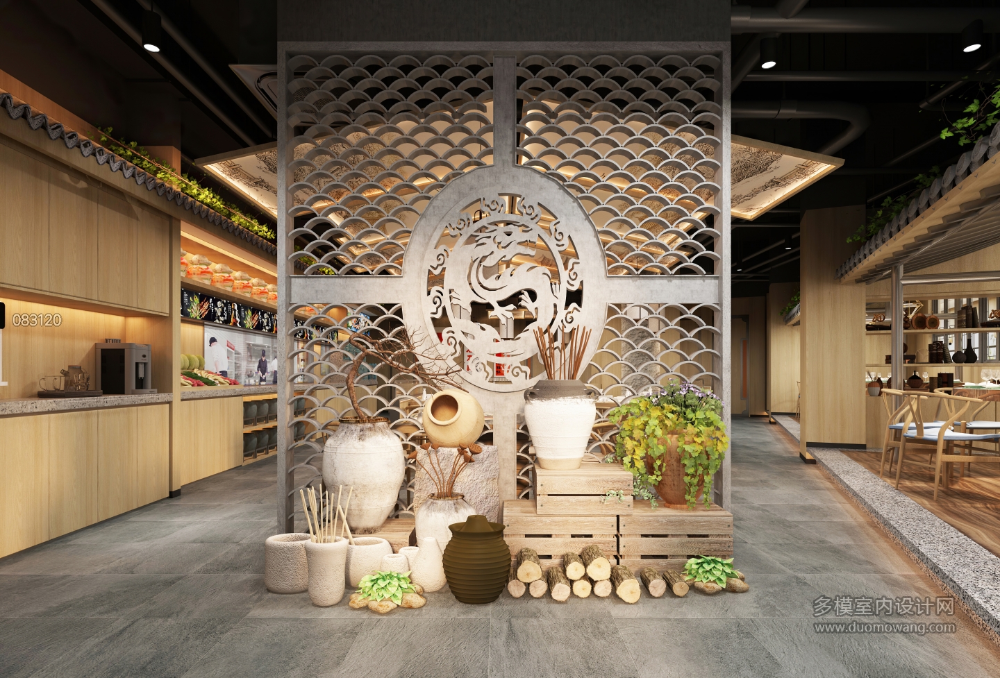 新中式餐厅大厅静态c (1)