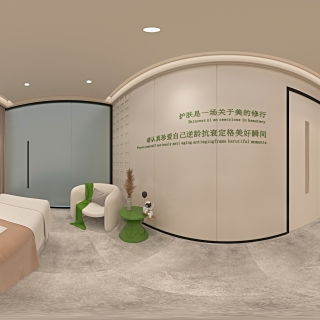 现代 美容店 包间01 全景