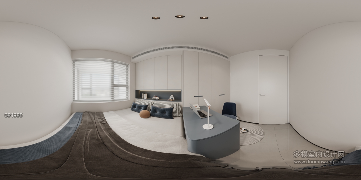 现代男孩房卧室全景
