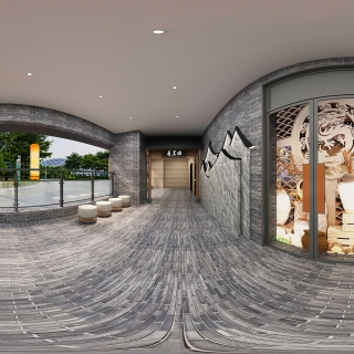 新中式餐厅过廊