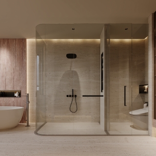 现代卫生间特写