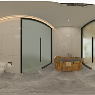 现代 美容店 卫生间2 全景