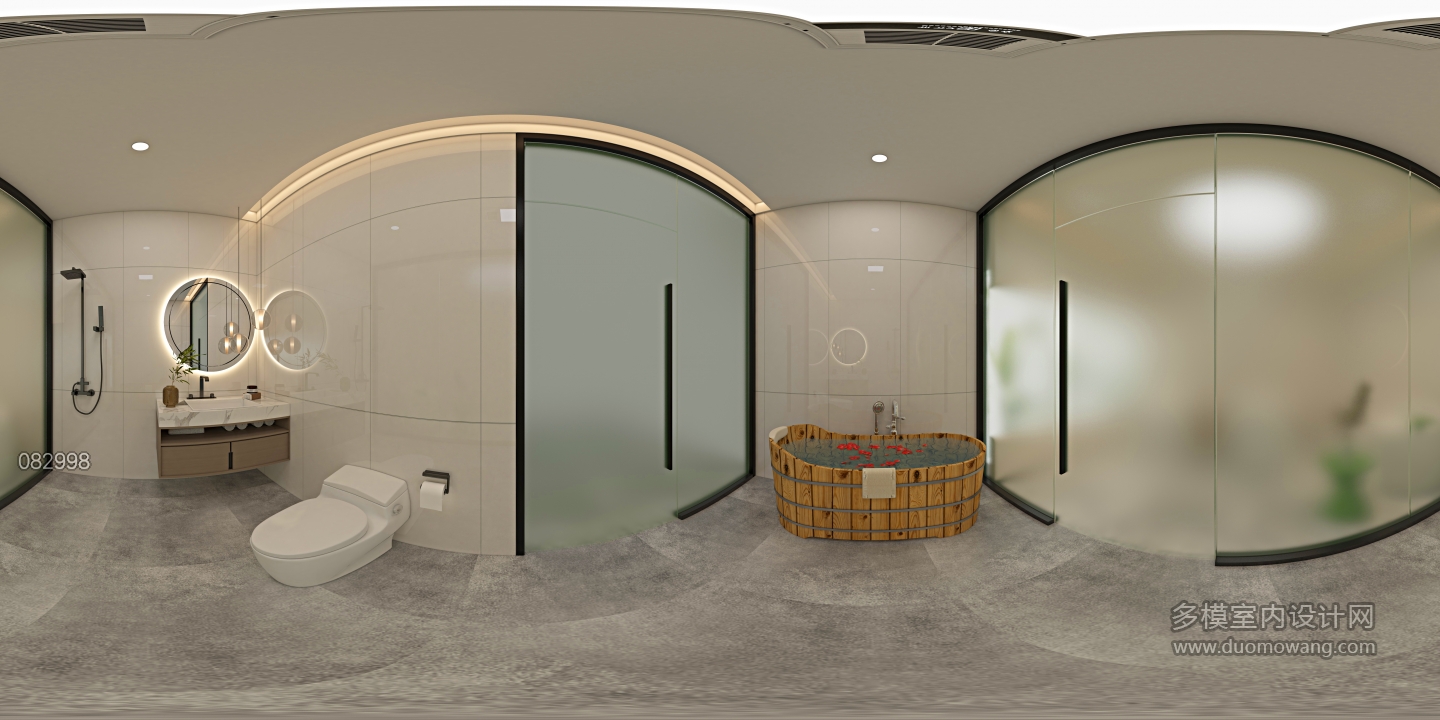 现代 美容店 卫生间2 全景