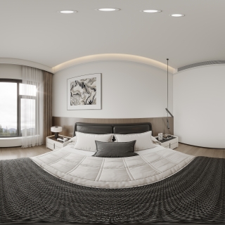 现代二层次卧全景