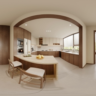 宋式美学一层餐厅全景