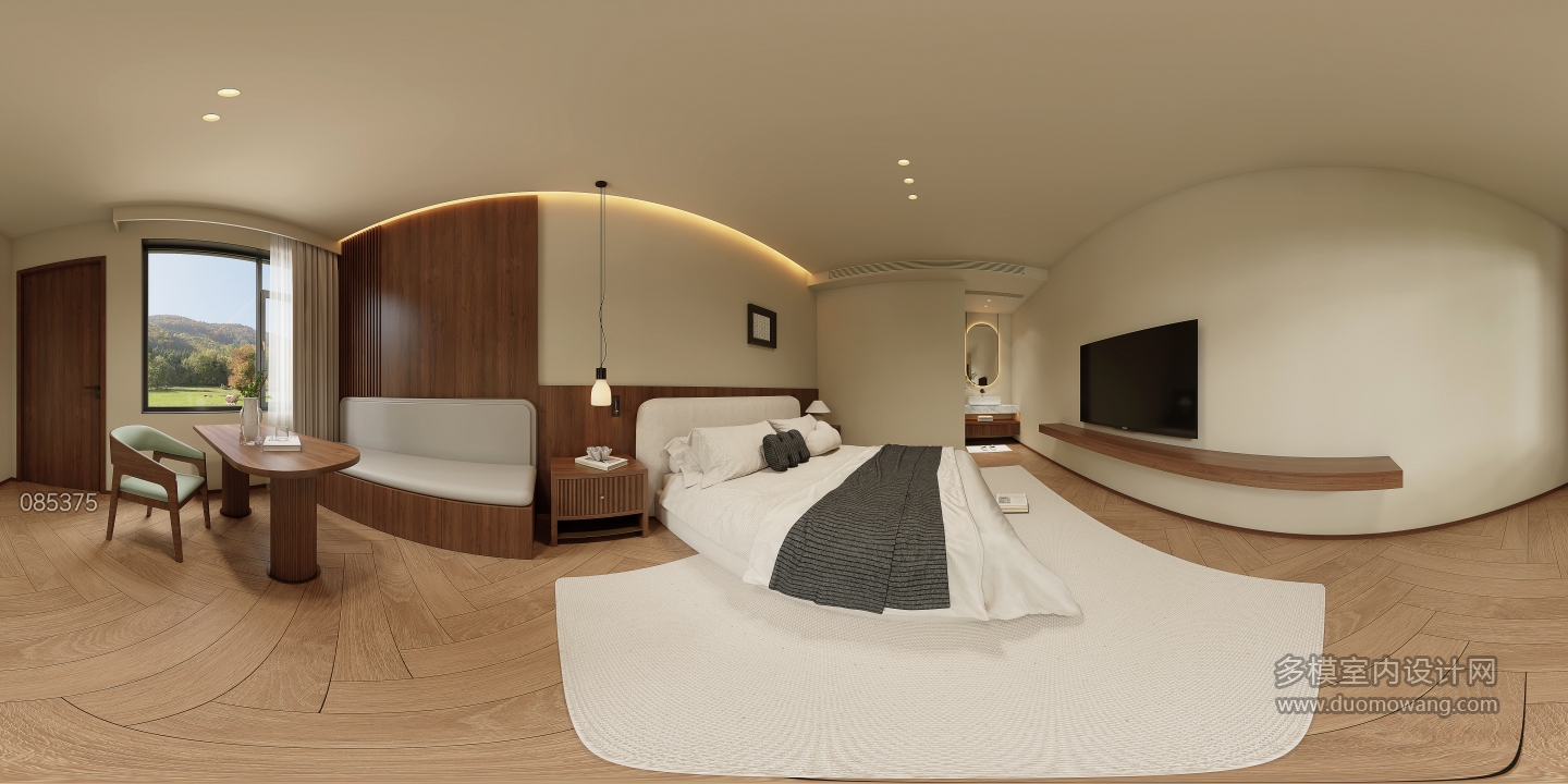 中古风大床房360