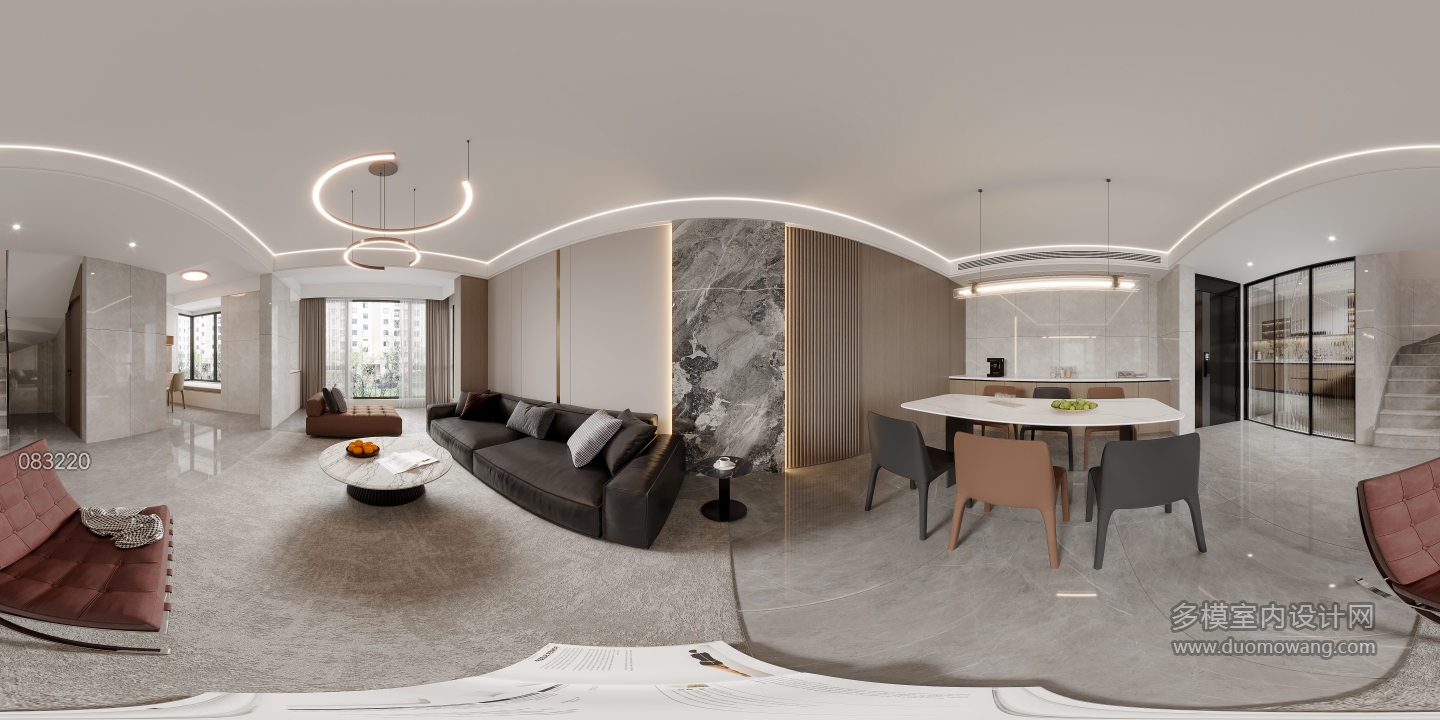 现代客餐厅全景