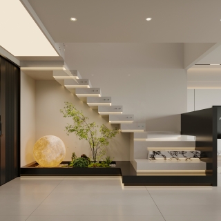 现代极简楼梯间