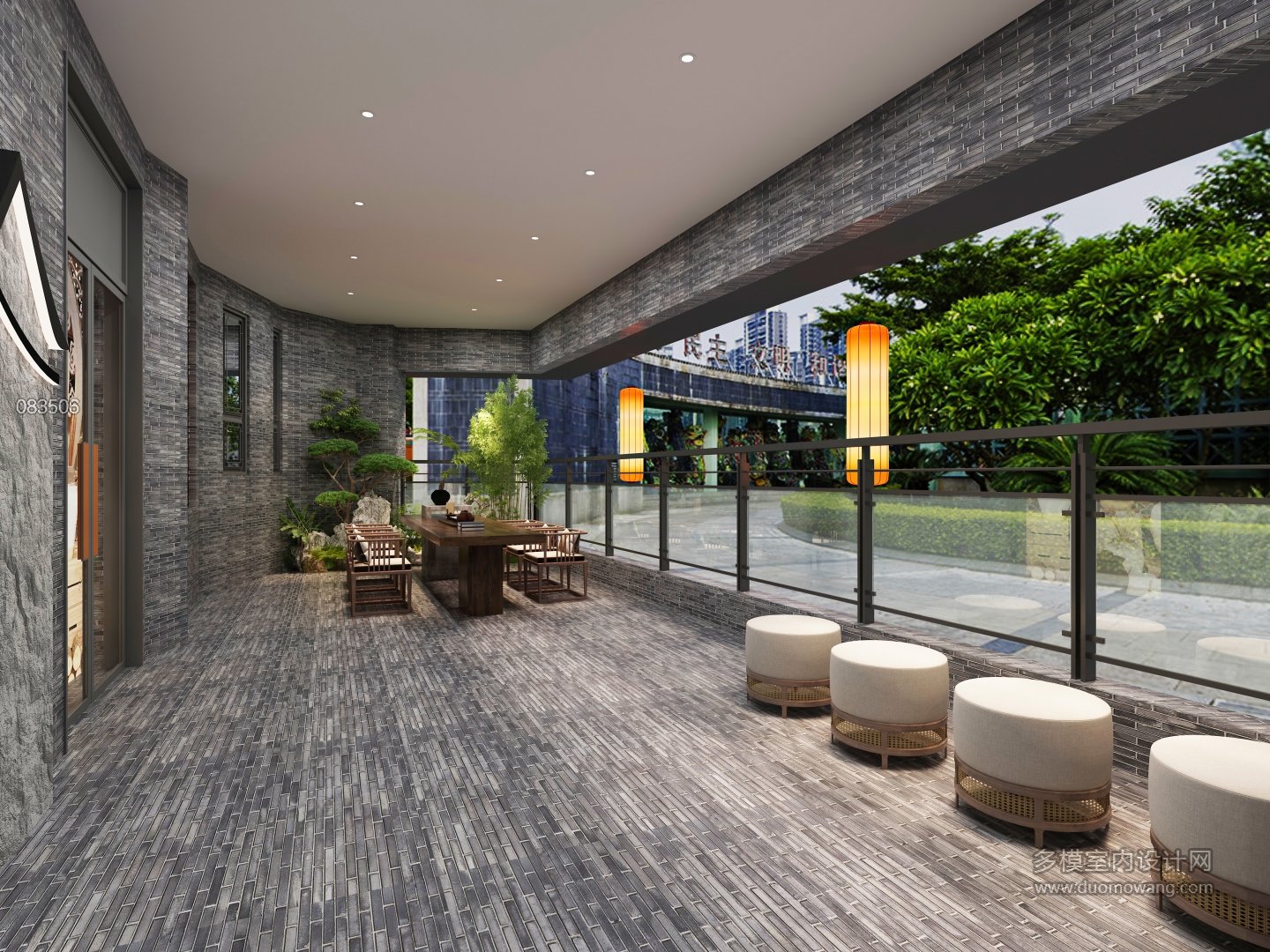 新中式餐厅过廊静态a