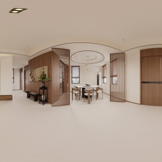 新中式客厅360