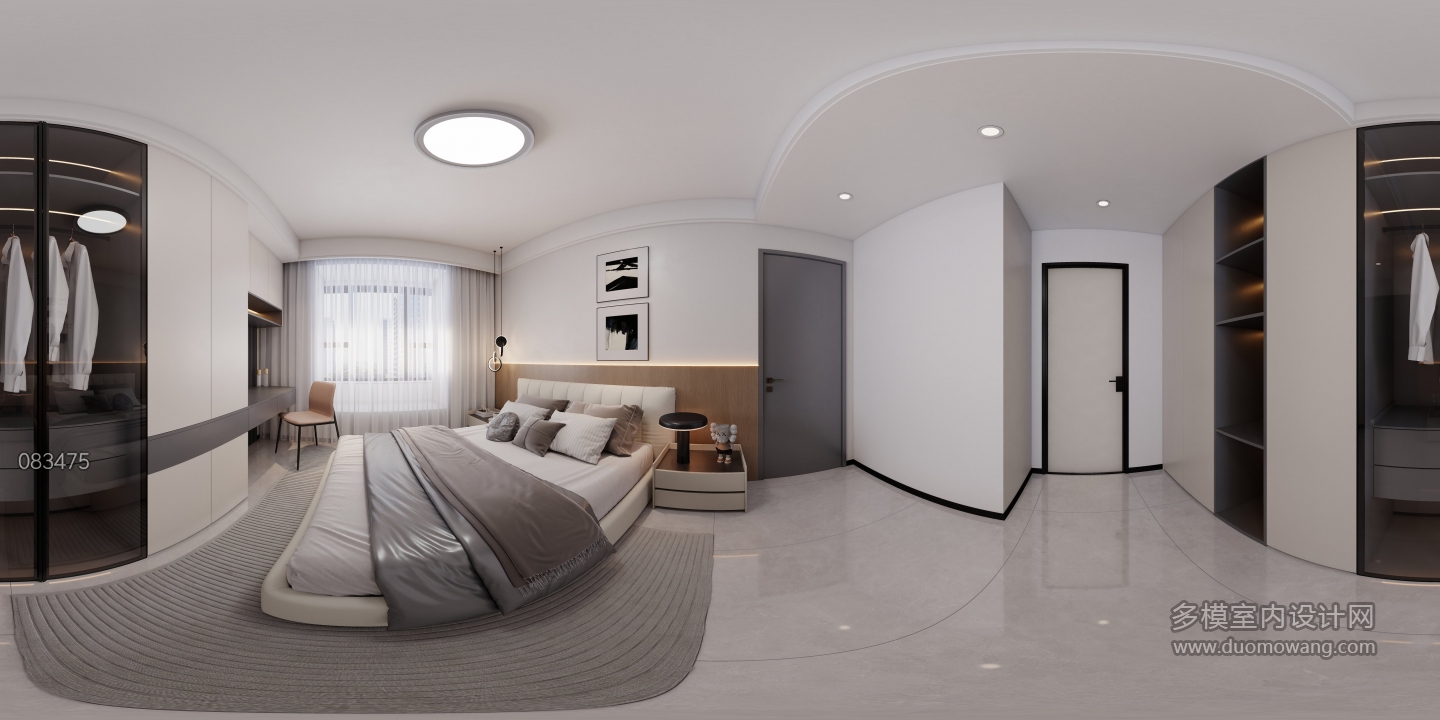 现代黑白灰-主卧