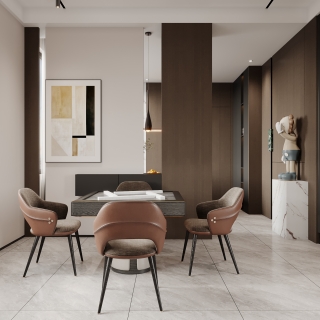 现代麻将室特写