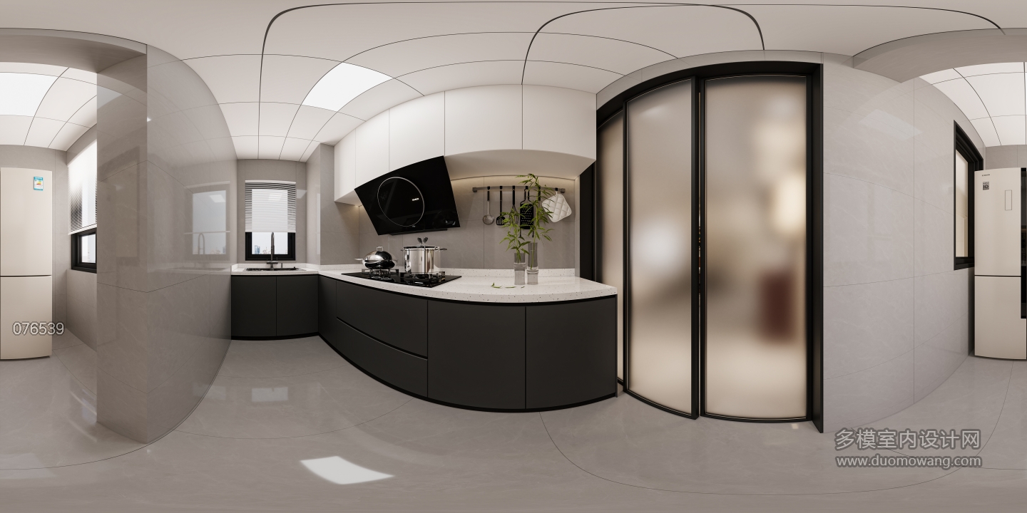 现代中古厨房-全景01