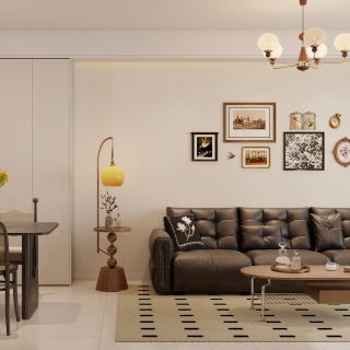 中古-沙发墙特写