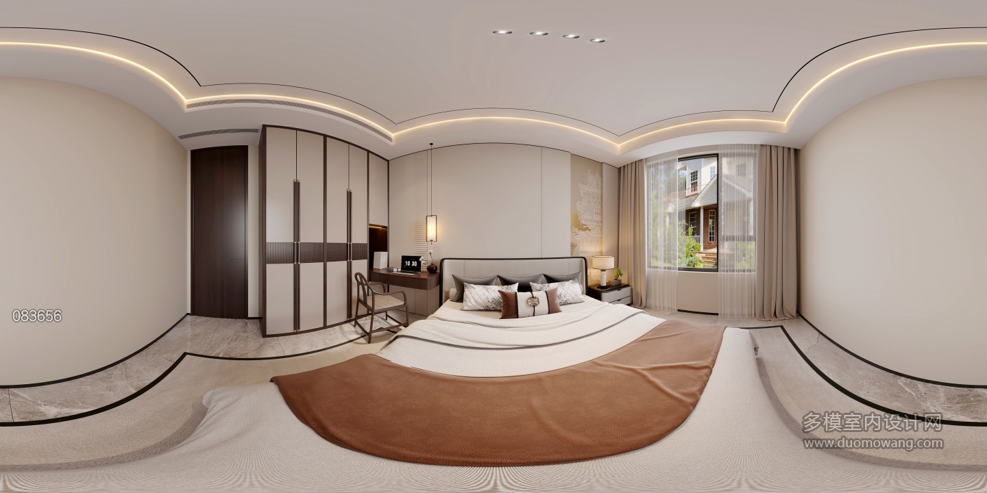 新中式1f卧室360