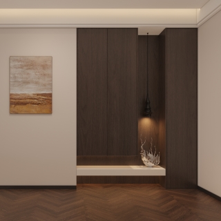 现代二楼玄关柜