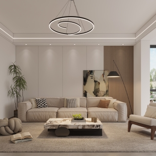 现代客厅电视墙