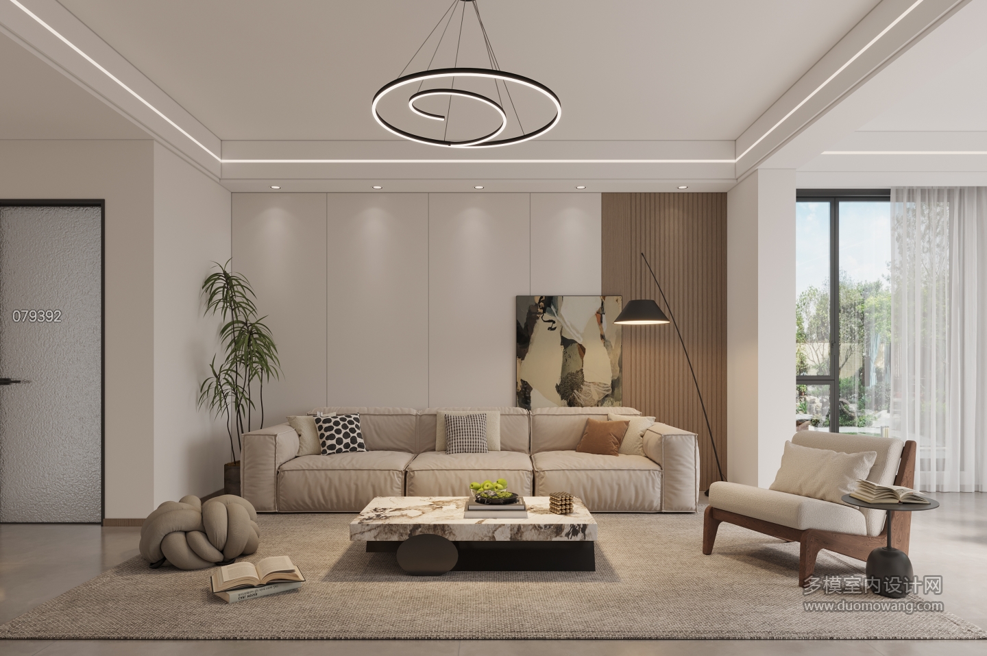 现代客厅电视墙