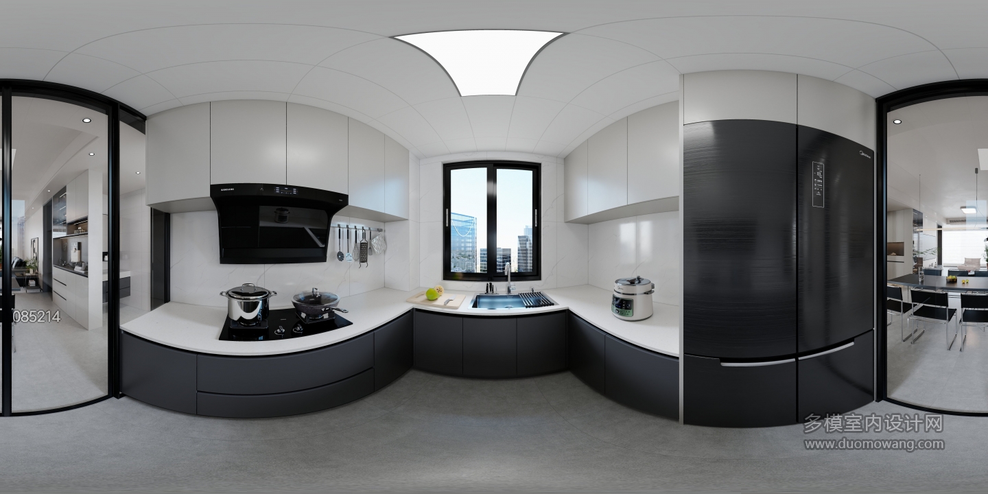 黑白灰厨房