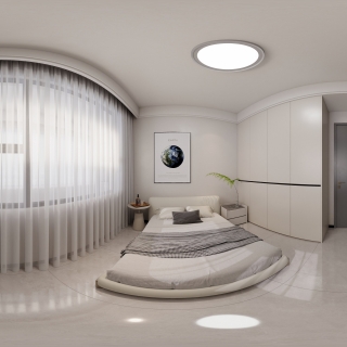 现代黑白灰-次卧