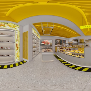 现代蛋糕店全景