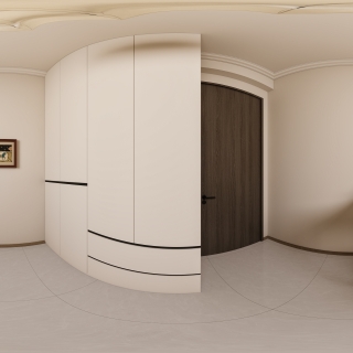 现代中古书房-全景