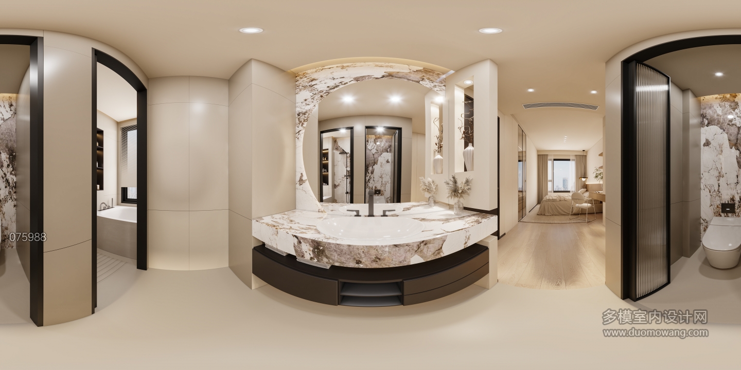 现代主卫干区-全景