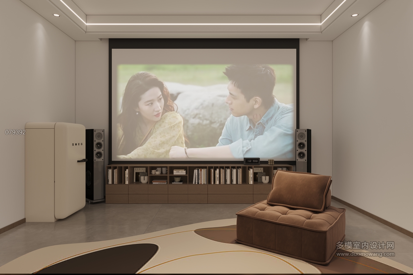 现代负一影音室单张