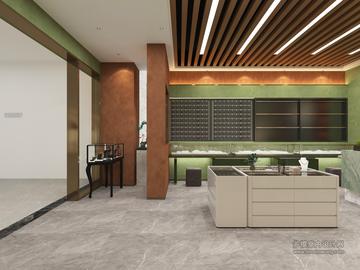 现代珠宝店室内-2