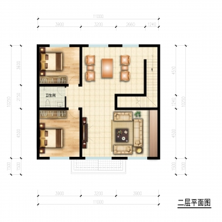 别墅二层2彩屏