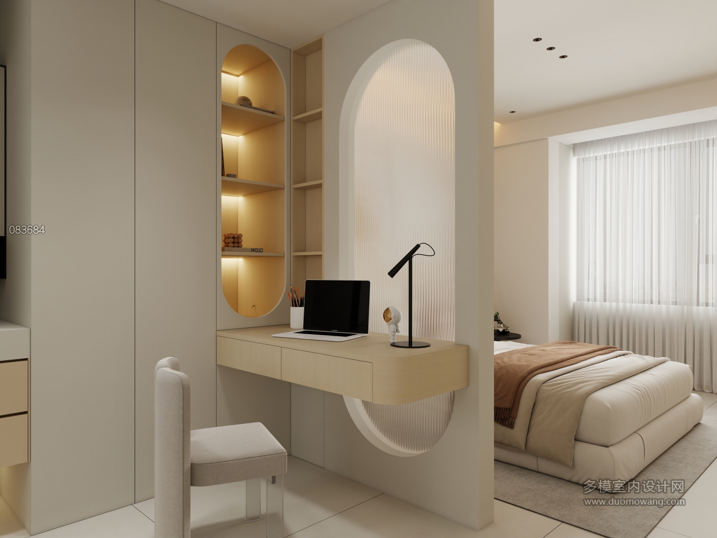 原木风主卧视角