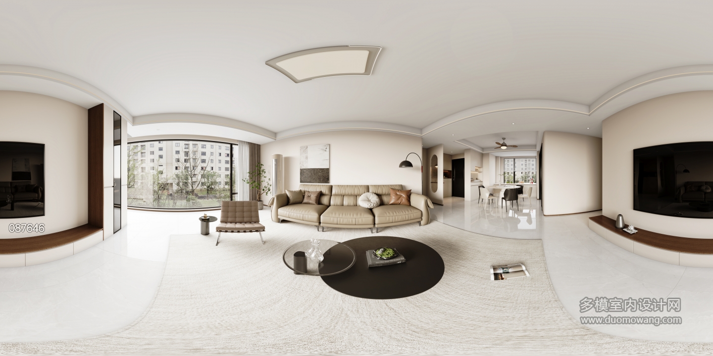 现代客厅全景